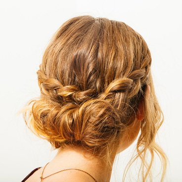 Boho Loose Braided Updo Hairstyle